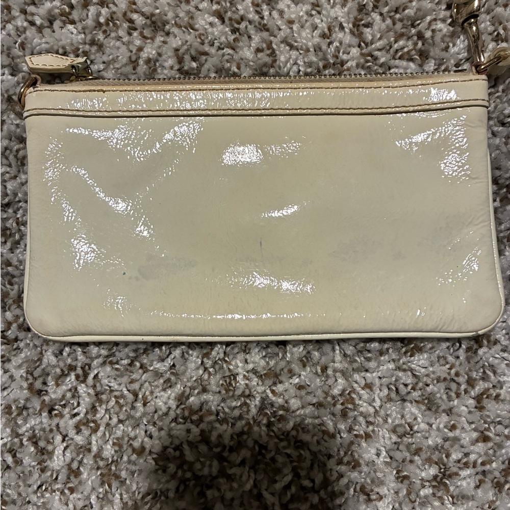 Dooney & Bourke Cream Leather Wristlet - Picture 2 of 4
